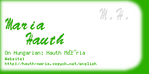 maria hauth business card